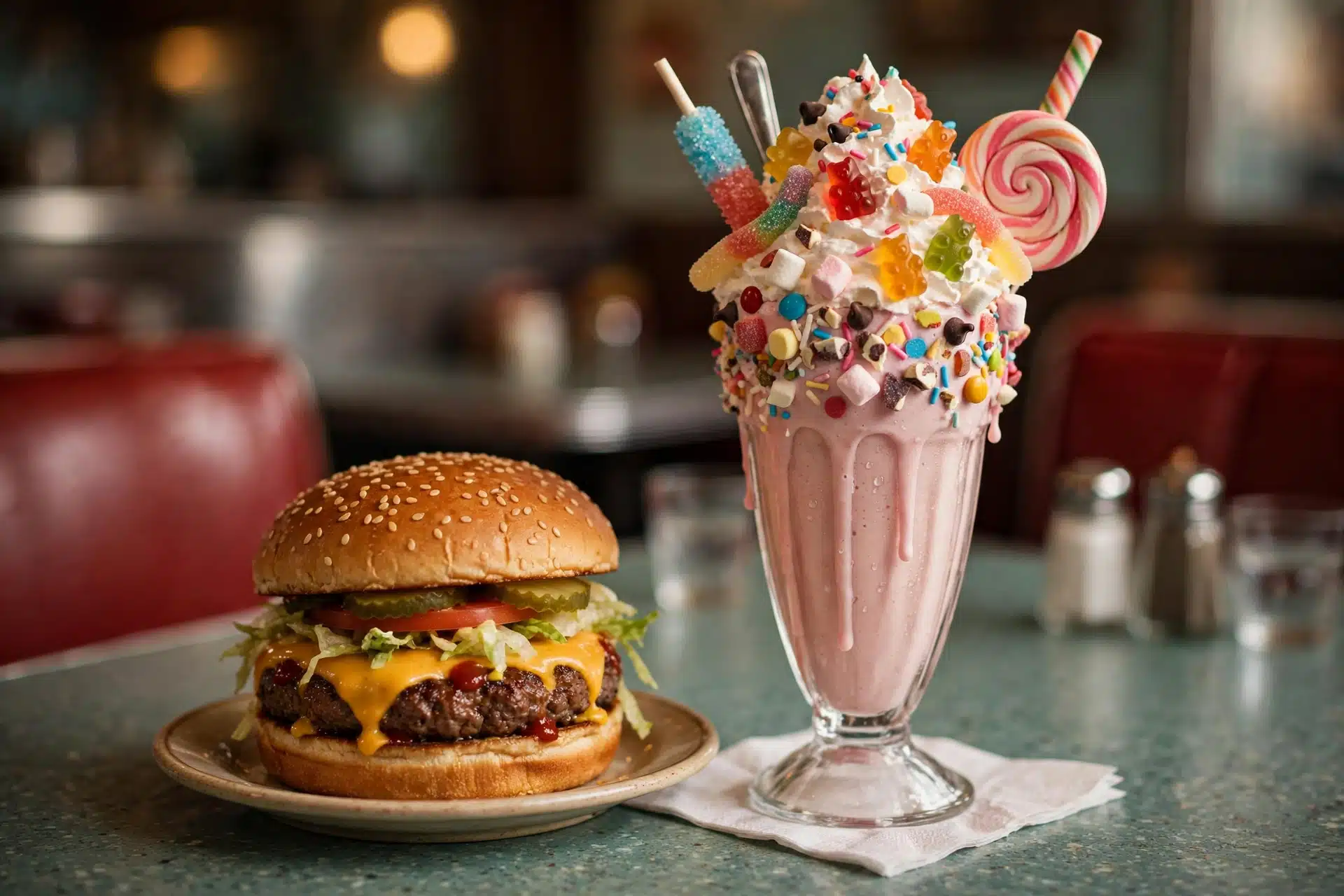 Black Tap burger and CrazyShake in Dubai